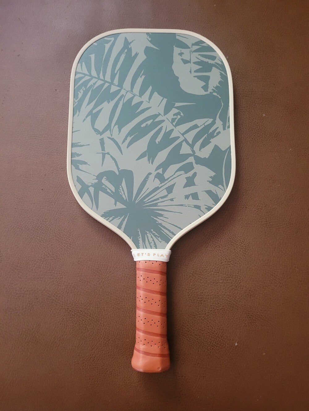 RECESS Pickleball Paddle  ZUMA Design. Olive Green Palm Leaves.